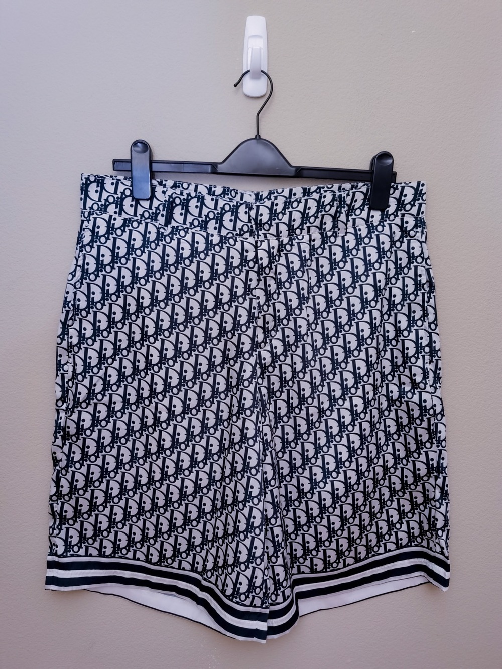 Dior Oblique Bermuda Navy Blue White Casual Shorts IT50